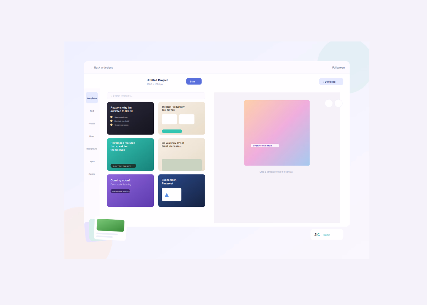 AI Design Studio – Canva-Style AI Marketing Creative Platform case study