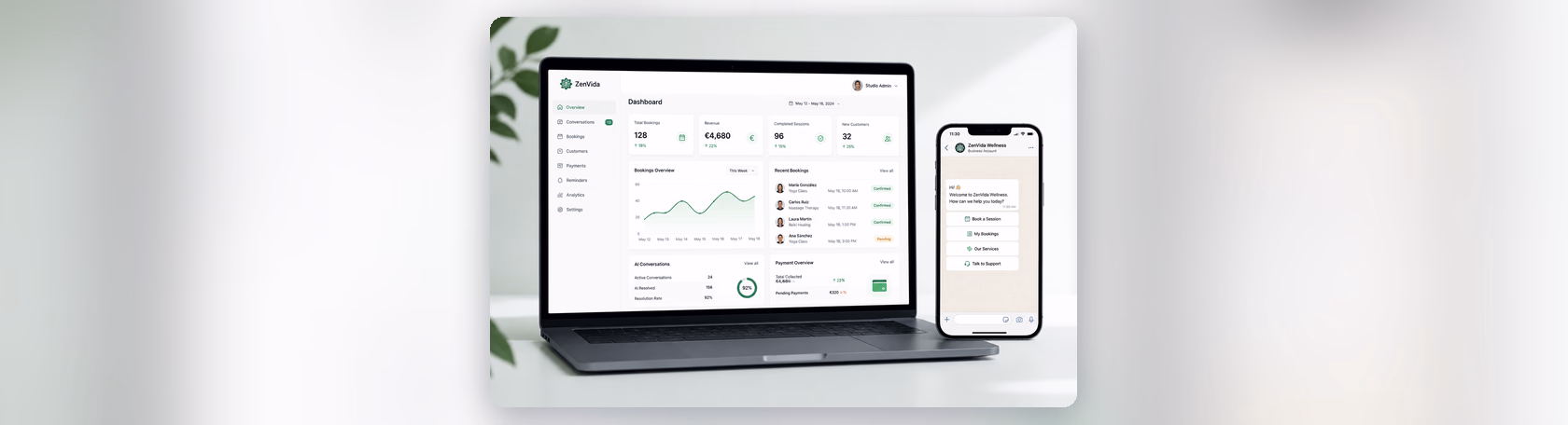 ZenVida – WhatsApp Booking & Customer Automation Platform case study