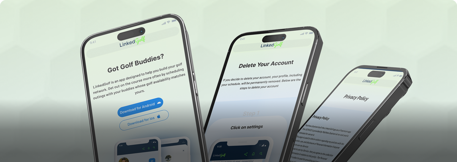 Reinventing How Golfers Connect, Schedule & Play Together — Linked Golf case study preview