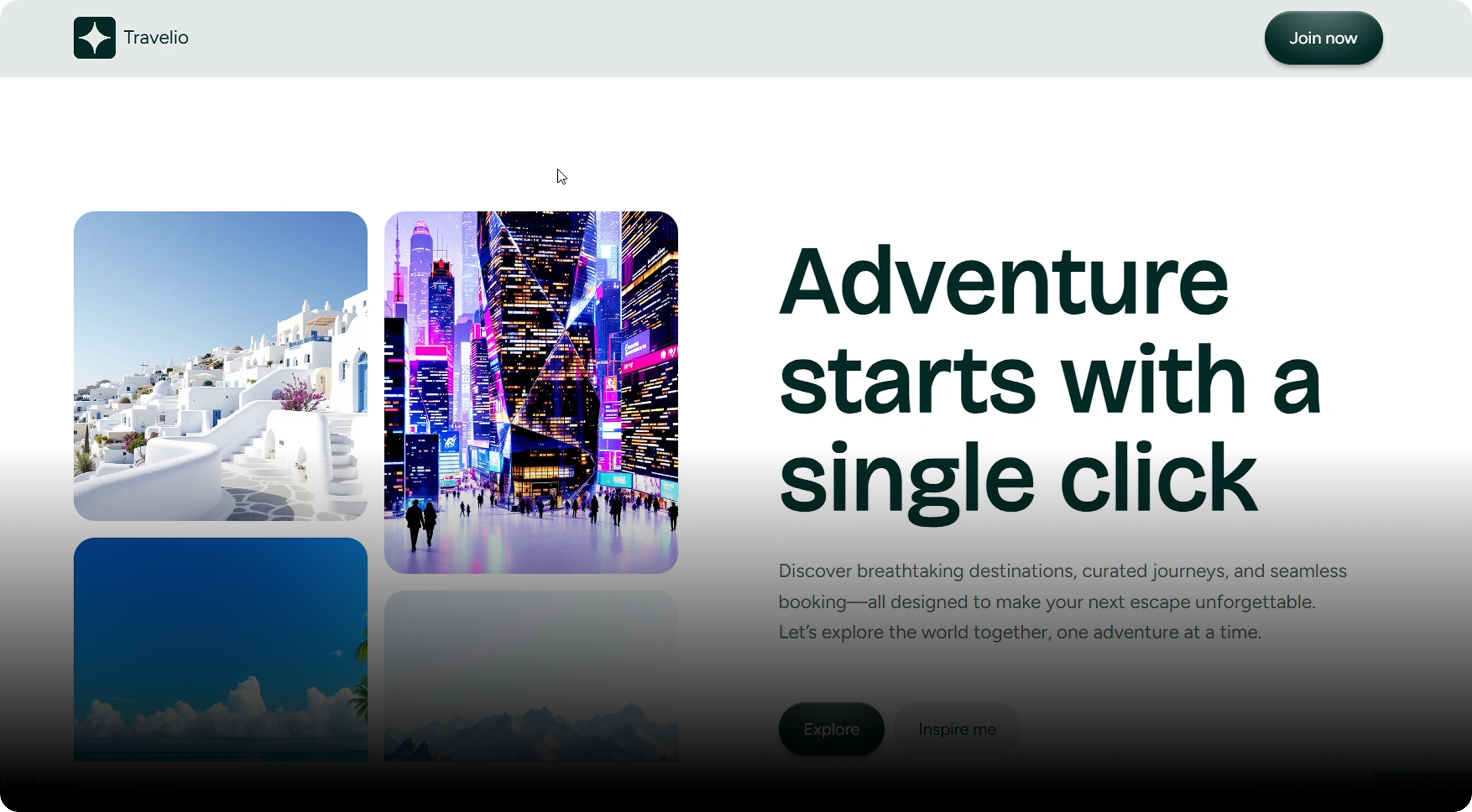 Travilo – Simplifying Vacation Planning with a Seamless Web Experience case study hero