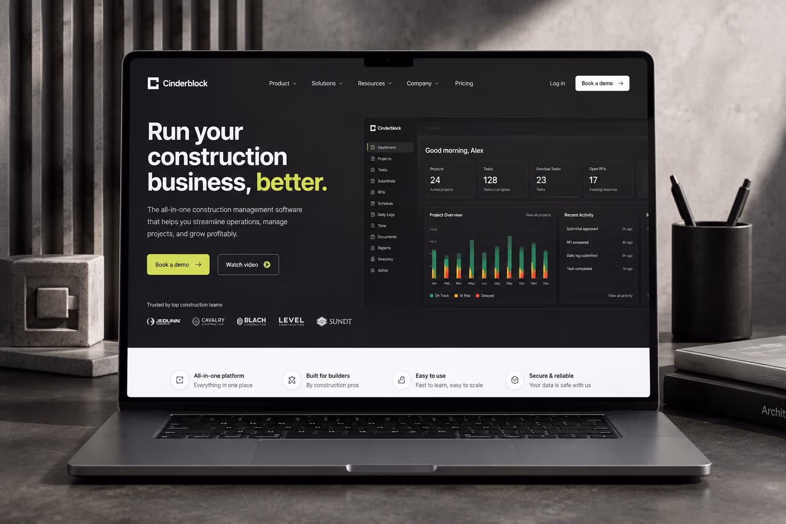 Cinderblock – Contractor Job Management & Field Service Platform case study